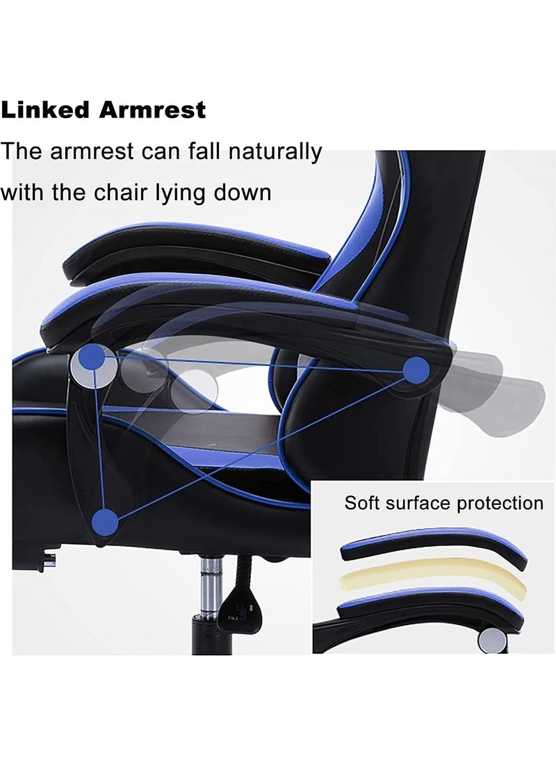 Generic Gaming Chair  High Back Computer Chair with Footrest and Lumbar Support Ergonomic Chair with 360°-Swivel  - Image 5