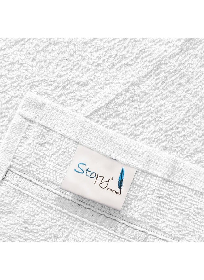 Story@Home Story@Home Face Towel Set of 6 | 100% Cotton Towel | 450 GSM | White | Quick Dry Towels for Facewash | Face Towel for Men | Face Towel for Women | Ideal Kitchen Towel | Perfect for Everyday Use  - Image 3
