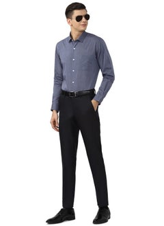 Peter England Peter England Men's Solid Regular Shirt (PESFOSLBG00575_MediumGrey 38)  - Image 5