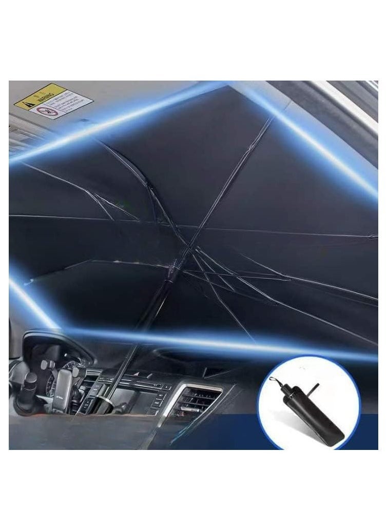 Gravity Foldable Car Windshield Sunshade Umbrella – UV-Blocking Reflective Cover for Cars, SUVs & Trucks, Protects Interior from Sun Damage & Heat, Easy Storage, Fits Most Windshields – Keeps Vehicle Cool - Image 3
