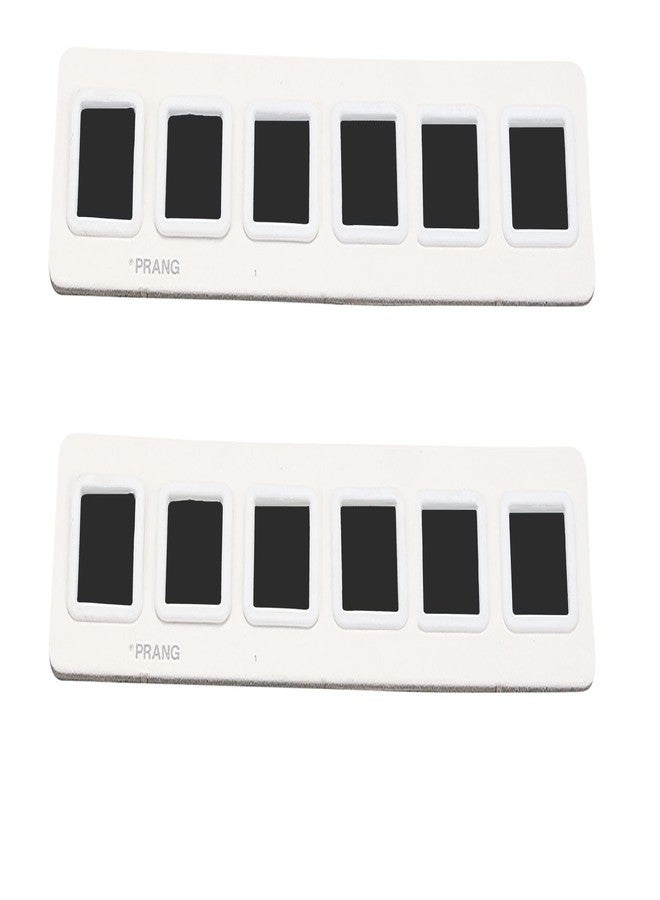 Prang Non-Toxic Semi-Moist Watercolor Paint Refill, Plastic Half Pan, Black, 12 Pans - Image 2