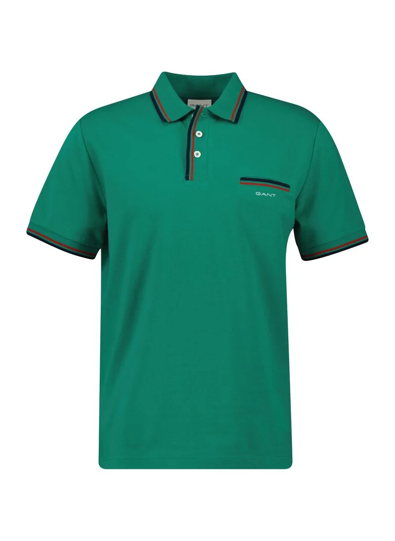 غانت Gant 2-Col Tipping Ss Pique Polo