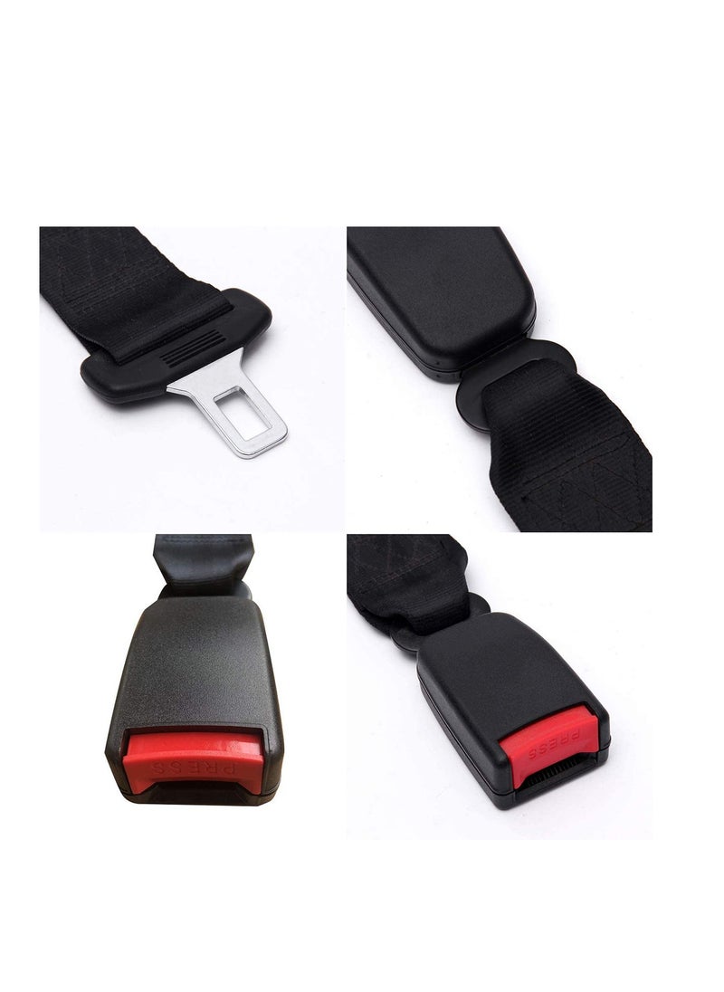 Excefore Seat Belt Extender & Seat Belt Tensioner, Pregnant Woman Car Belt Car Extension 2 PCS, Buckles Extender, 7/8" Metal Tongue Universal, Extension Socket Connecter  - Image 2