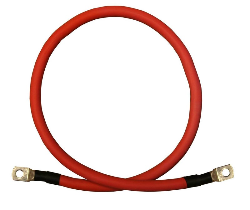 WindyNation 6 AWG Gauge Red + Black Pure Copper Battery Inverter Cables Solar, RV, Car, Boat 7 feet 5/16 in Lugs - Image 3