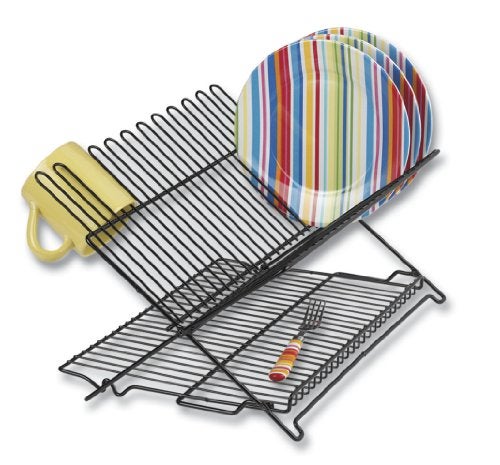 Better Houseware Folding Dish Drying Rack SpaceSaving Dish Rack for Kitchen Counter for Drying After Washing