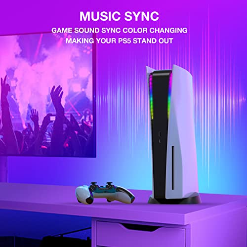 JUSPRO PS5 LED Light Strip, RGB Ring LED Lights Kit Accessories Compatible with PS5 Slim Console Digital Edition & Regular Edition - Image 5