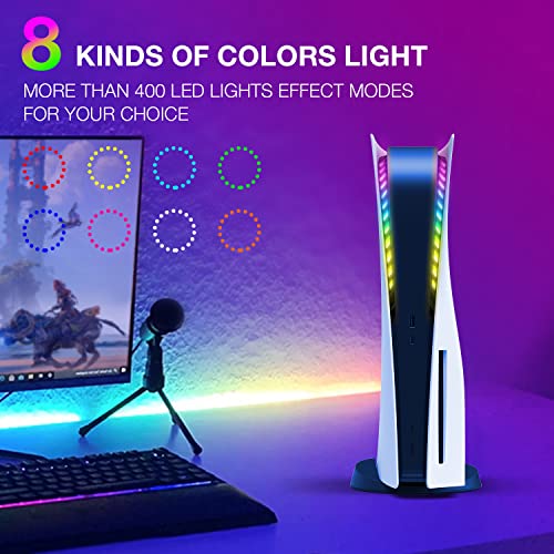 JUSPRO PS5 LED Light Strip, RGB Ring LED Lights Kit Accessories Compatible with PS5 Slim Console Digital Edition & Regular Edition - Image 3