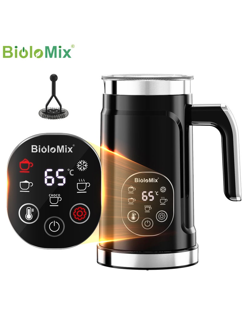 Biolomix خلاط حليب كهربائي رقمي 5 في 1 مع سخان رغوة ناعمة للقهوة إسبريسو كابتشينو بخار الحليب 4 وظائف سخان الحليب - Image 1
