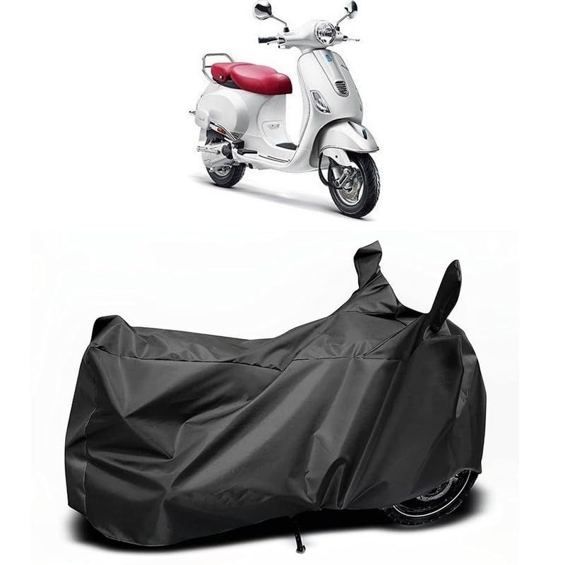 MADAFIYA Waterproof Two Wheeler Cover for Vespa Elegante Bike All Season Protection Bike Cover for Rain & Sun (Black) - Image 1