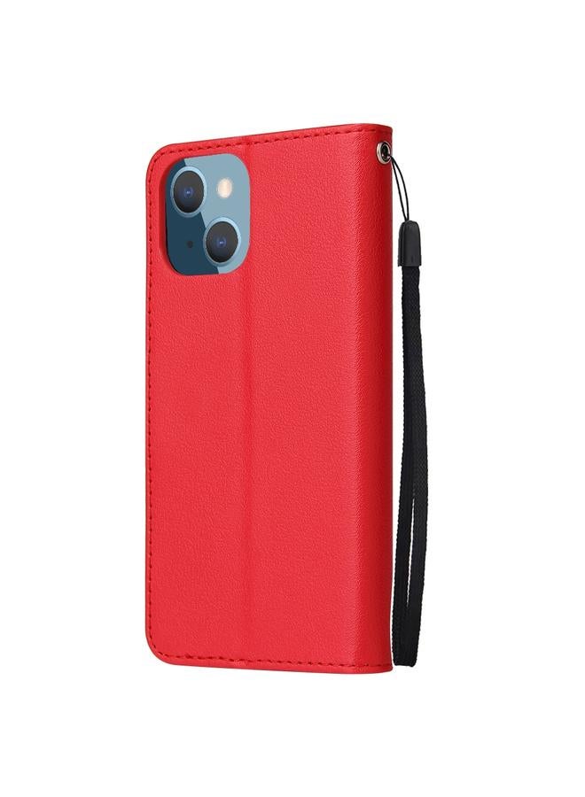 اس-توب جراب جلدي متعدد الوظائف قابل للطي أفقيًا لهاتف iPhone 14 Plus مع ثلاث فتحات للبطاقات - Image 3