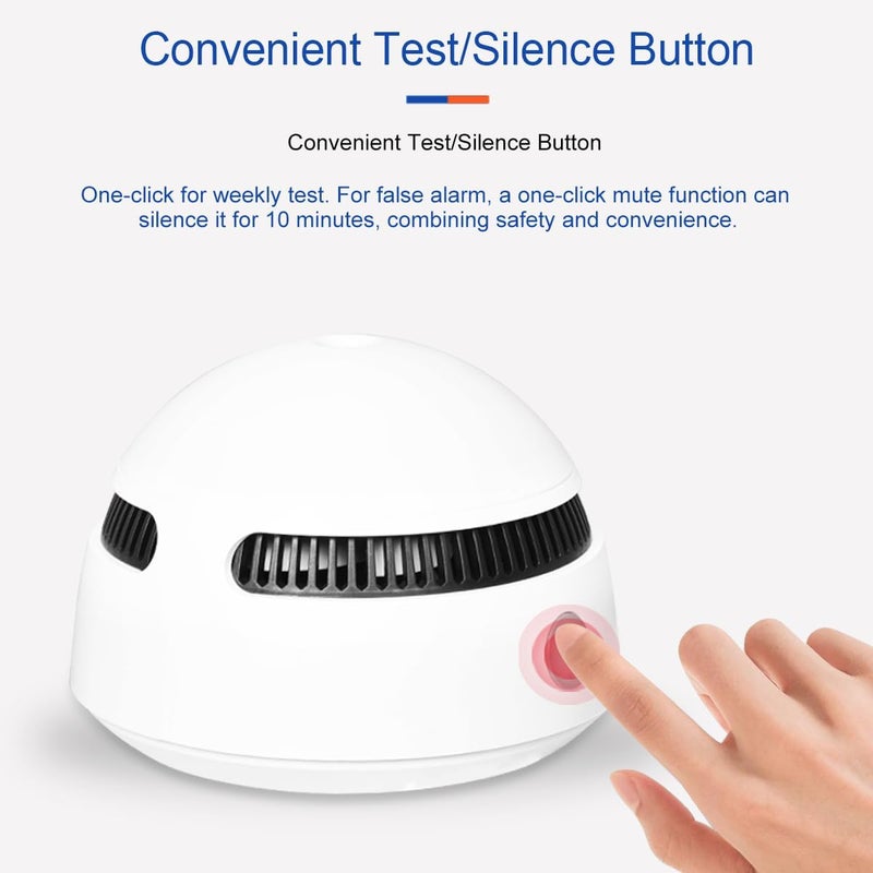 EUREKA SHIELD 10-Year Battery Smoke Detector for Home | 85dB Fire Alarm, Military-Grade Photoelectric Sensor Reduces 70% False Alarms | CE/UL Globally Certified | Easy Install (Adhesive/Screws) (3) - Image 4