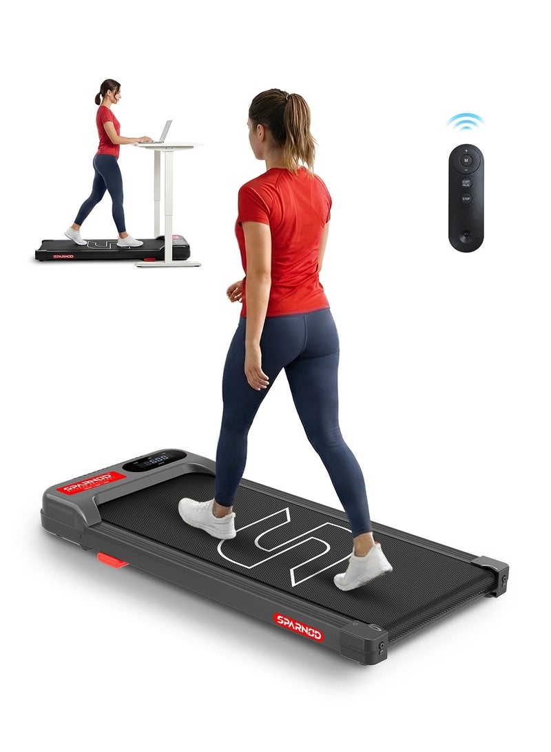 Sparnod Fitness STH-2001 Walking Pad for Home Use, 2.25 HP Motor 1–6 km/h Speed, Manual Incline 2 Levels, LED Display for Time, Distance, Speed & Calories, Shock Absorption, Compact Design, 85kg Max Weight - Image 1