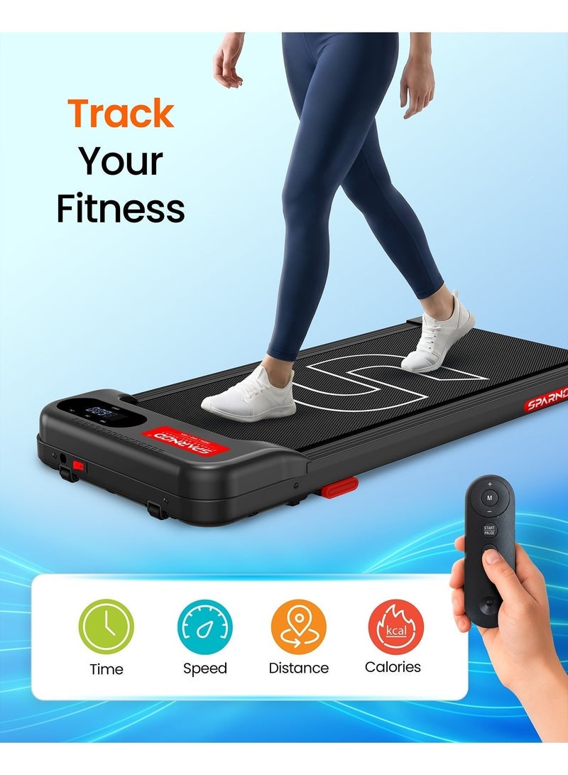 Sparnod Fitness STH-2001 Walking Pad for Home Use, 2.25 HP Motor 1–6 km/h Speed, Manual Incline 2 Levels, LED Display for Time, Distance, Speed & Calories, Shock Absorption, Compact Design, 85kg Max Weight - Image 4