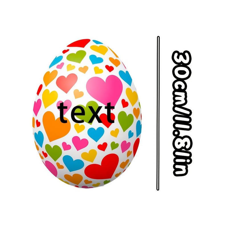 Personalized Egg Shaped Cushion Pillow 40cm Double Sided Print Text Name Easter Gift - Image 5