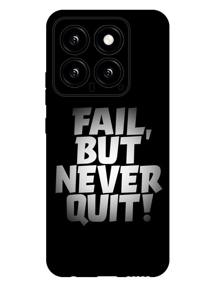 Theodor Protective Case Anti Scratch Shock Proof Bumper Cover For Xiaomi 14 Fail But Never Quit - Image 1