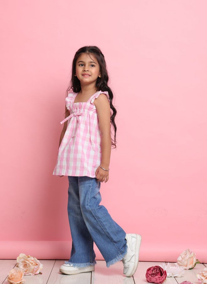 Saka Designs بلوزة A-Line مخططة للفتيات - Image 4