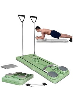 Multifunctional Portable Pilates Reformer Set Abdominal Workout Board, Plank Trainer with Automatic Rebound Core Workout Fitness Push-Up Board for Men & Women Foldable Abdominal Trainer for Core Strength and Pilates