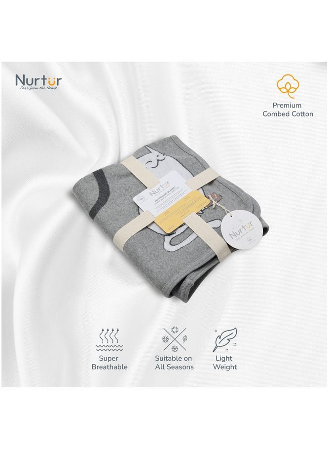 Nurtur Soft Baby Blankets for Boys And Girls Blankets Unisex for Baby 100% Combed Cotton Soft Lightweight Fleece for Bed Crib Stroller And Car Seat Official Product - Image 4