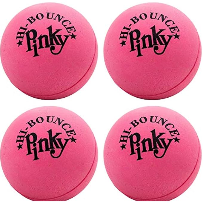 Ja-Ru Pink Ball (Pack of 4) and a Collectable Bouncy Ball Rubber Big & Bouncy | Item #976-4sl - Image 1