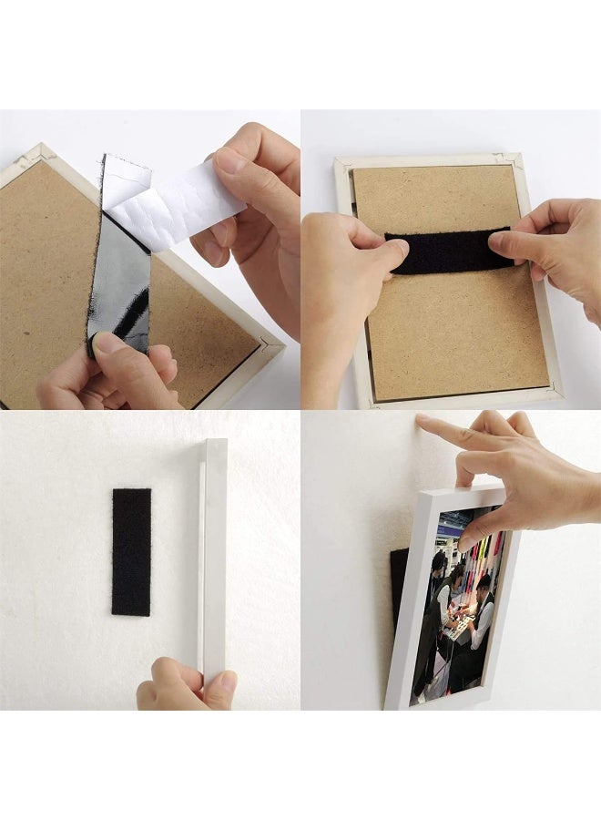 Peachjoy Heavy Duty Mounting Tape Double-Side Reclosable Hook Loop Strips Tape Sticky Fastener Waterproof Indoor Outdoor Use for Holds Picture Frame and Tools (15Pack- 3x10cm)  - Image 5