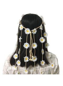 HONBAY Onbay Adjustable Bohemia Flower Headband Sunflower Hair Wreath Festival Hair Band  - Image 4