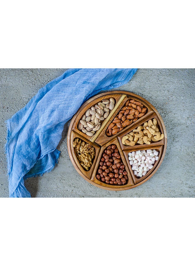 Home Pro طبق خشبي مكسرات دائري - Image 3