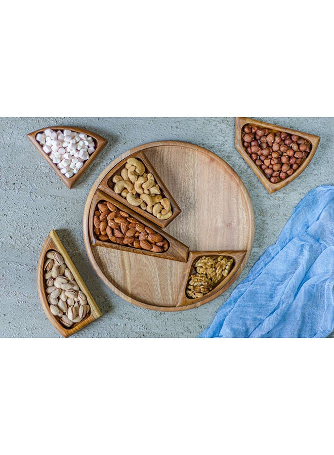 Home Pro طبق خشبي مكسرات دائري - Image 4