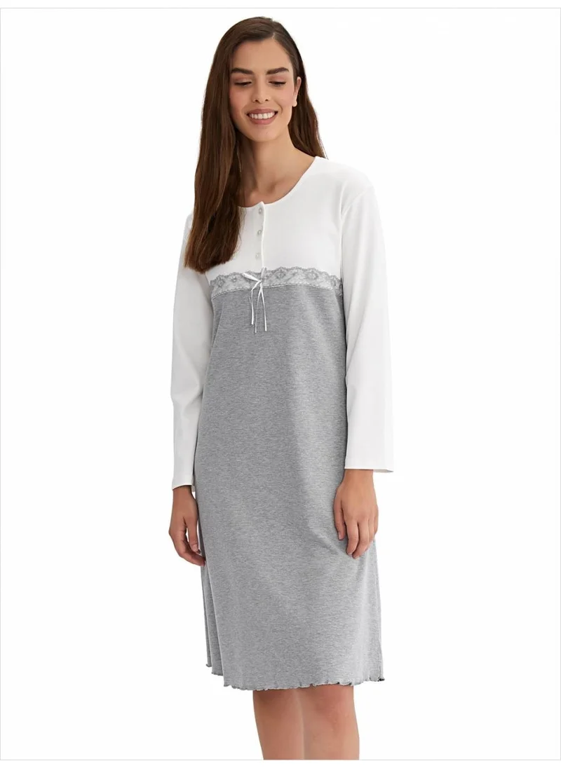 Ayyıldız Crescent Moon 59504 Gray Nightgown