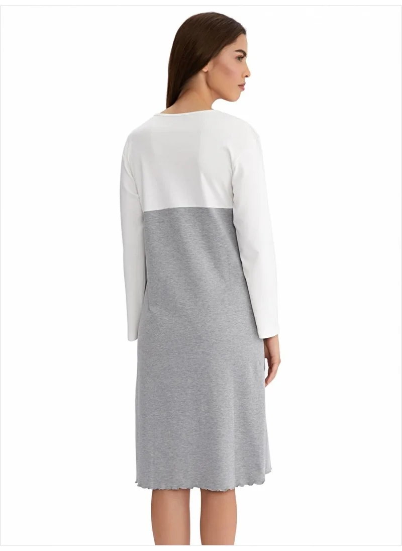 Ayyıldız Crescent Moon 59504 Gray Nightgown