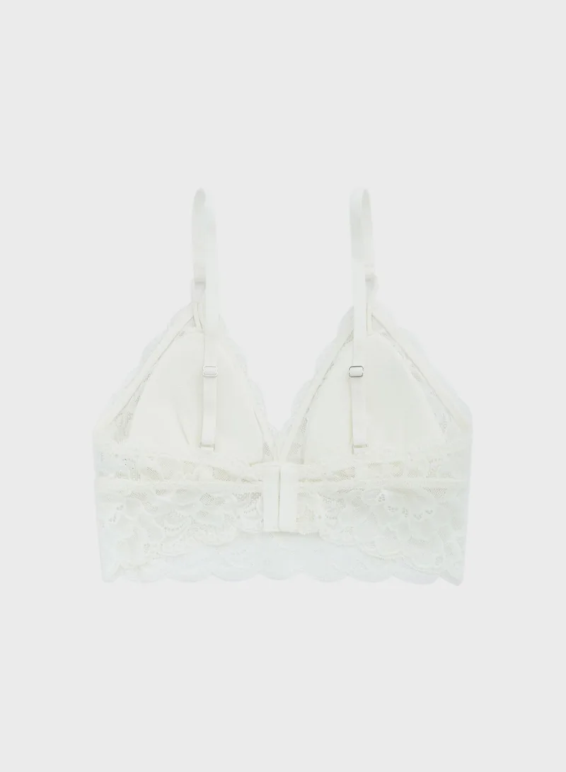 Aerie Lace Detail T-Shirt Bra