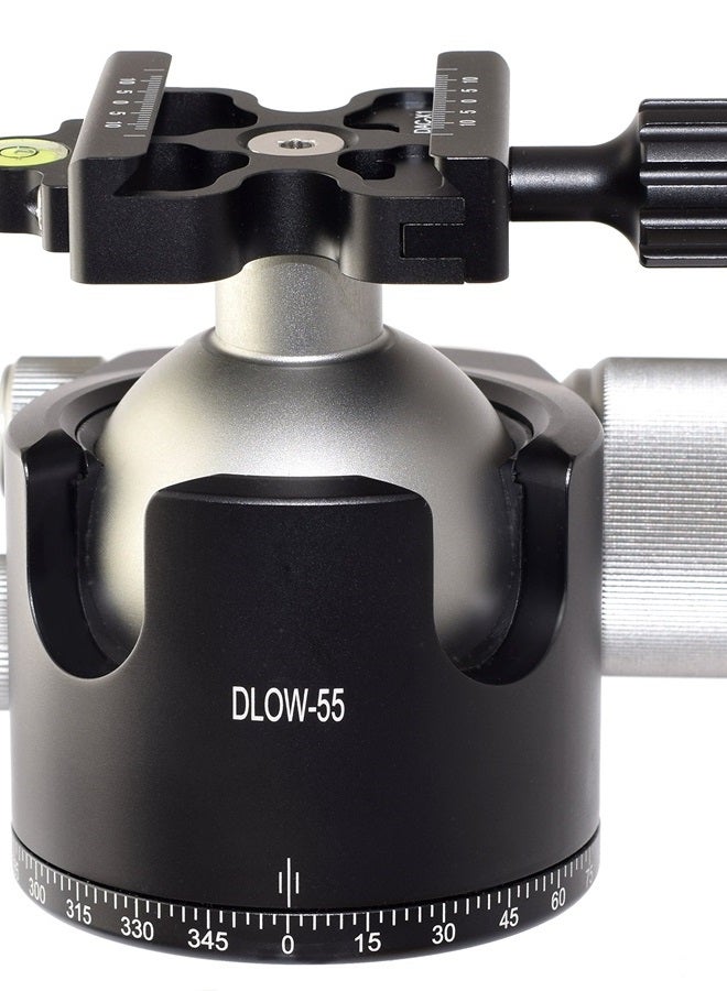 Desmond DLOW-55 55mm Low Profile Ball Head Arca/RRS Compatible w Pan Lock for Tripod - Image 1