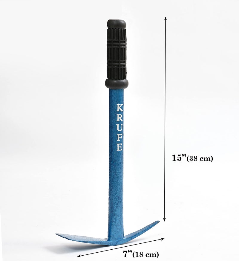 KRUFE Heavy Duty Hoe & Pick Axe Garden Tool (Design 1) | Durable Gardening Tool for Digging, Weeding & Breaking Soil | Ideal for Home & Professional Use - Image 3