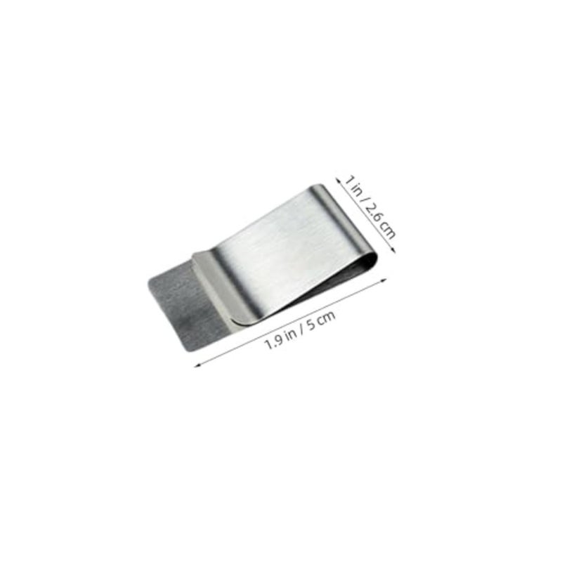 Money Clips Practical Vertical Cash and Card Holder 5 Pcs Stainless Steel for Men and Women Wallet Money Clip Fits Front Pocket for Bank and Home Use - Image 2