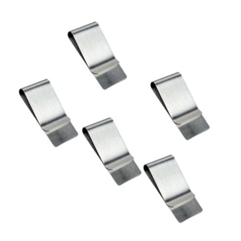 Money Clips Practical Vertical Cash and Card Holder 5 Pcs Stainless Steel for Men and Women Wallet Money Clip Fits Front Pocket for Bank and Home Use - Image 1