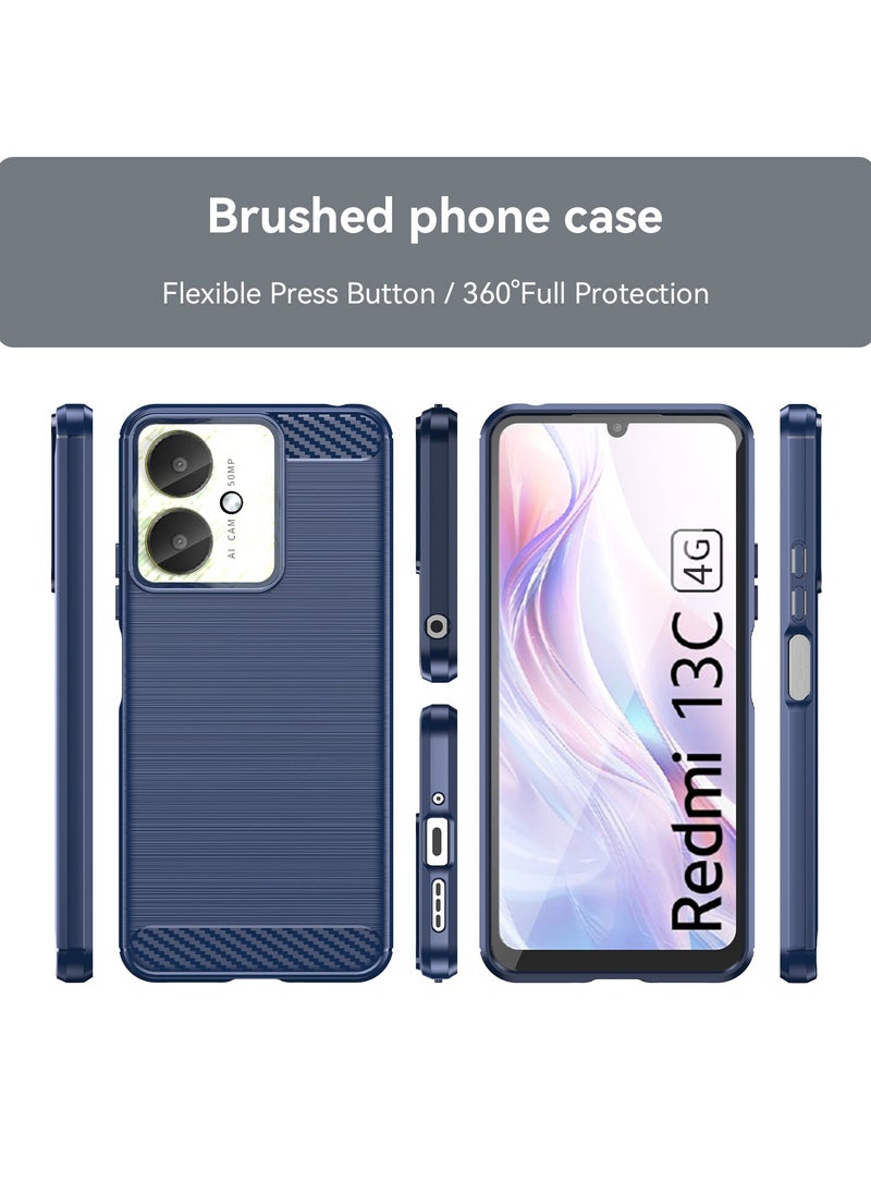 URBBKING - Shockproof Protection Phone Case for Redmi 13C 4G/Redmi 13C 5G/Poco M6 5G/Poco C65 4G Blue - Image 1