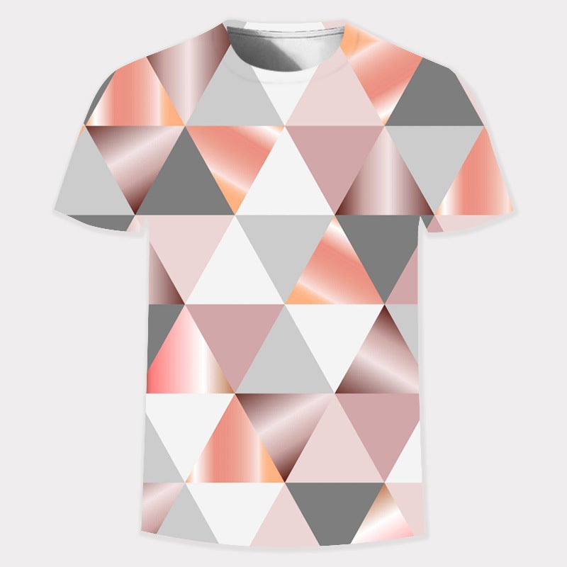 2023 Smart Color Vortex 3D Digital Printing Youth Trend T-Shirt To Map-System - Image 5