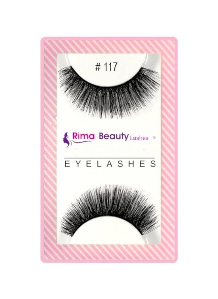 Rima Beauty Lashes - Human HAIR Black # 117 - Image 1