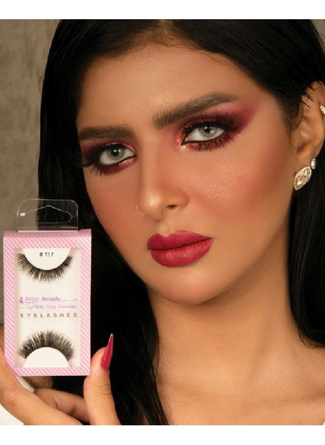 Rima Beauty Lashes - Human HAIR Black # 117 - Image 1