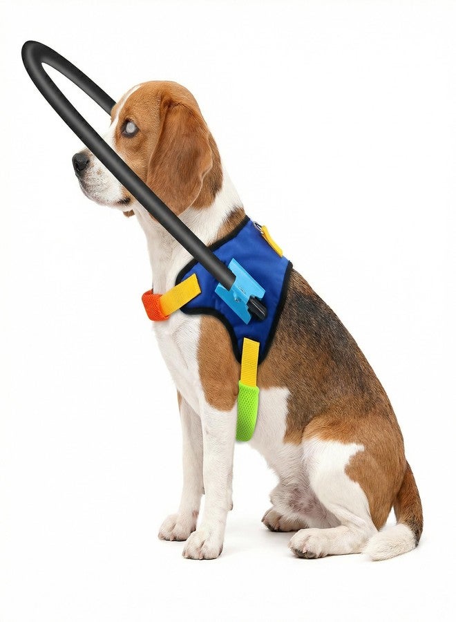LetPetRun Protective Blind Dog Halo Collar, Adjustable Blind Dog Halo with Protective Ring, Lightweight Safety Collar Navigation Assistance for Visually Impaired Pets (15-19in) - Image 1