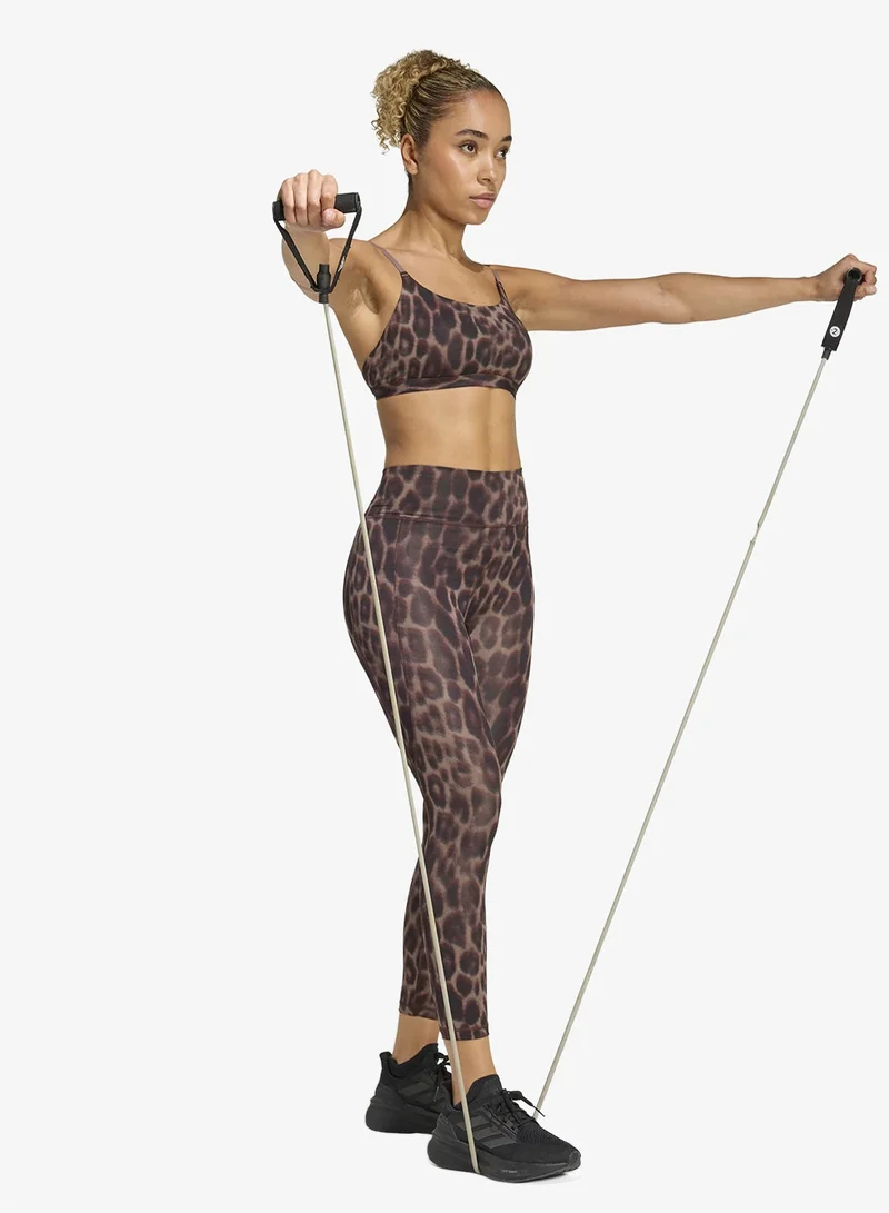 Adidas  Optime Essentials Workout Leopard 7/8 Leggings for Women | Best Price UAE