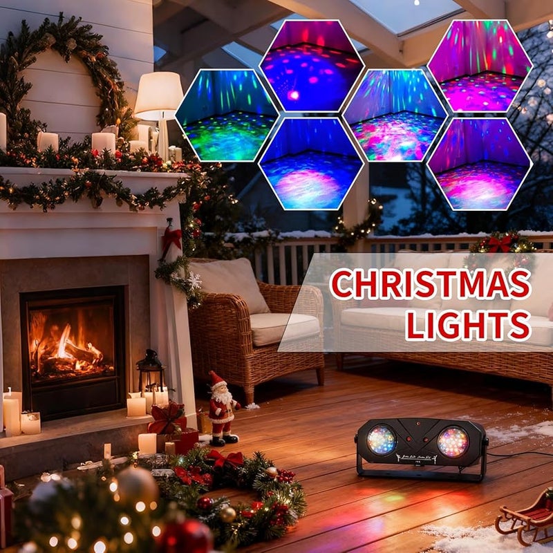 Rotating Christmas Projector Lamp LED Night Light USB Powered For Ceiling Walls Patio Garden - Image 5