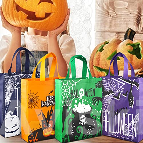 Aviski 6PCS Halloween Trick or Treat Bags, Non-Woven Large Gift Tote Bags with Handles for Gifts Wrapping, Party Supplies, 15 * 11.8 * 3.9inch - Image 4