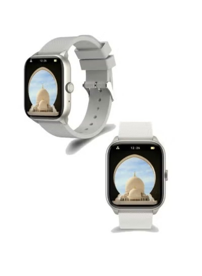 iQIBLA QWatch S2 Quran Smartwatch 1.83-Inch HD Display – Bluetooth Calling, Islamic Features, Prayer Reminders, Health Tracking & Sports Modes – Stylish Watch for Men & Women - Image 1