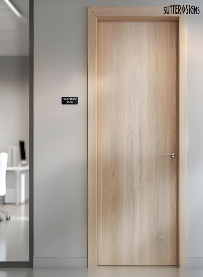 Sutter Signs Conference Room Sign, Durable ABS Plastic with Full Adhesive Backing, Sign for Door or Wall, 2x6" - Image 5
