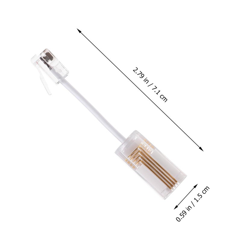 White 2 Pack Anti Tangle Telephone Cord Detangler With 360 Degree Swivel Receiver For Desk Landline Phone - Image 3