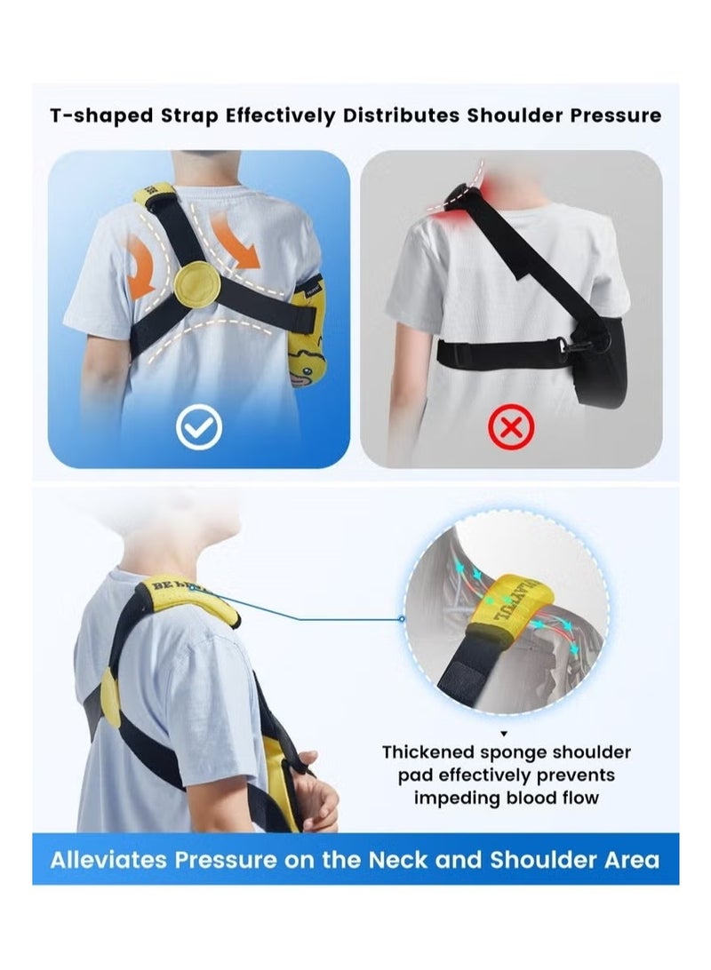 Magic Kids Arm Sling Shoulder Immobilizer with Waist Strap Sponge Filled Holder Support Brace for Child Boy Girl - Image 5