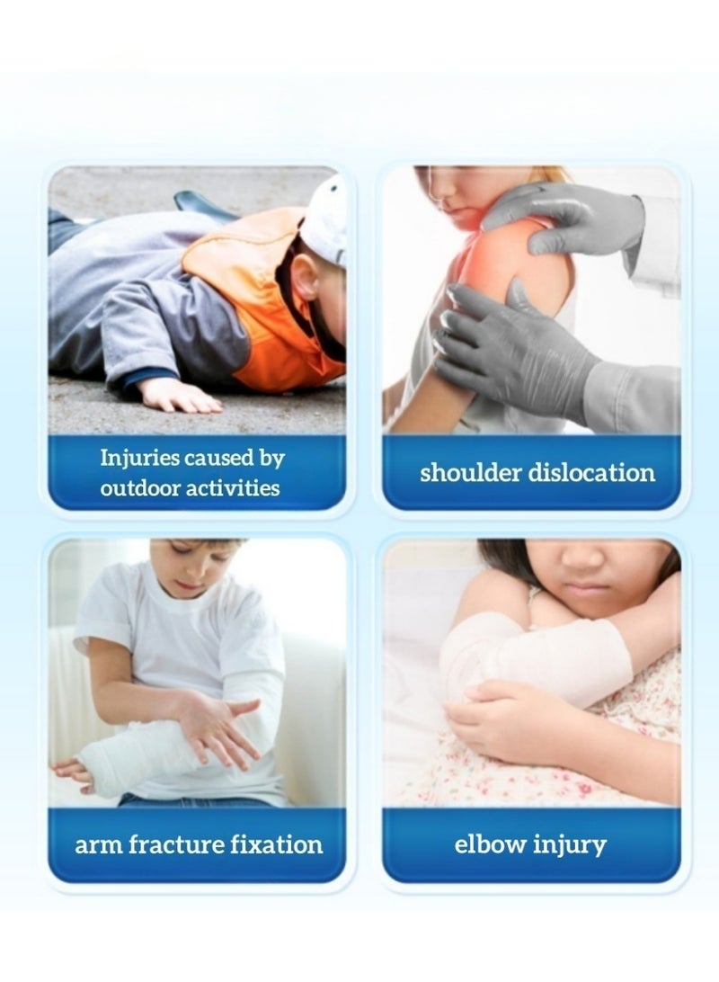 Magic Kids Arm Sling Shoulder Immobilizer with Waist Strap Sponge Filled Holder Support Brace for Child Boy Girl - Image 4