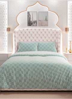 Color Sense Color Sense Print 1 Comforter + 2 Pillow Cases Queen Cotton Green 240x200cm  - Image 4