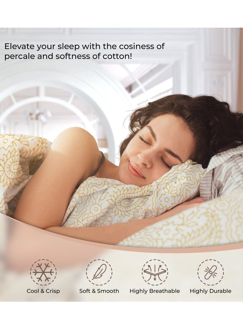 Color Sense - Print 1 Comforter + 2 Pillow Cases Queen Cotton Green 240x200cm - Image 1