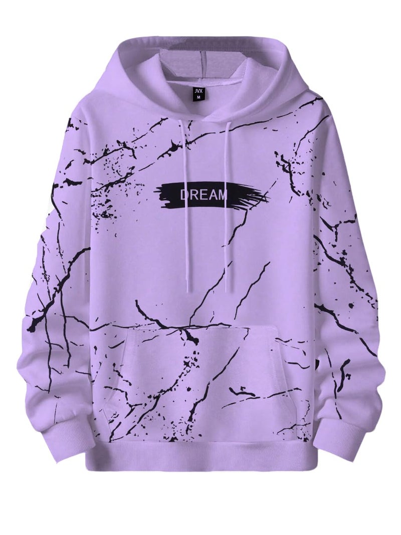 JVX Unisex-Adult Wool Blend Neck Hooded Regular Fit Sweatshirt (HOODIE-01_Lavender_Small) - Image 3